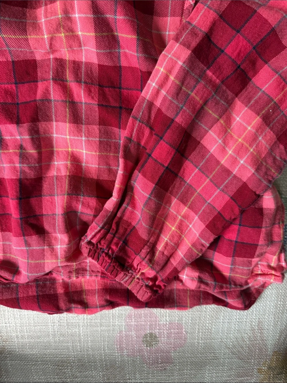 Vineyard Vines Girls' Plaid Ruffle-Trim Long-Sleeve Top